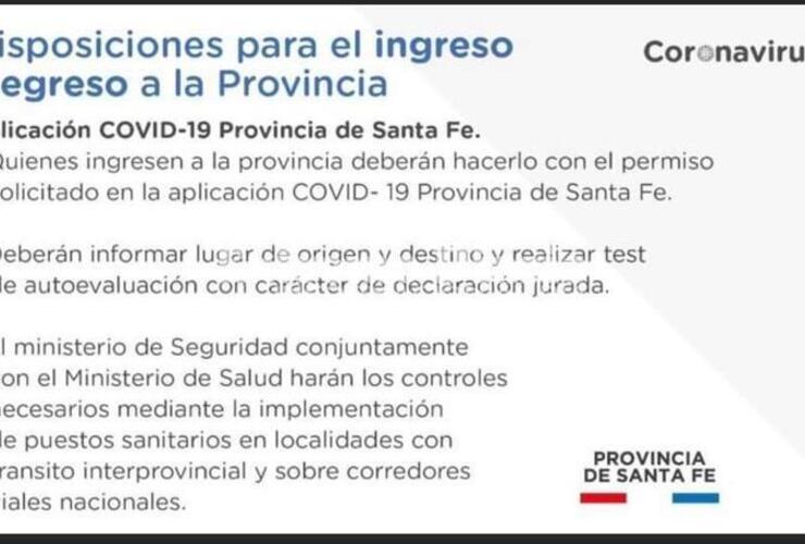 Imagen de Covid-19: Disposiciones para el ingreso y egreso de la provincia