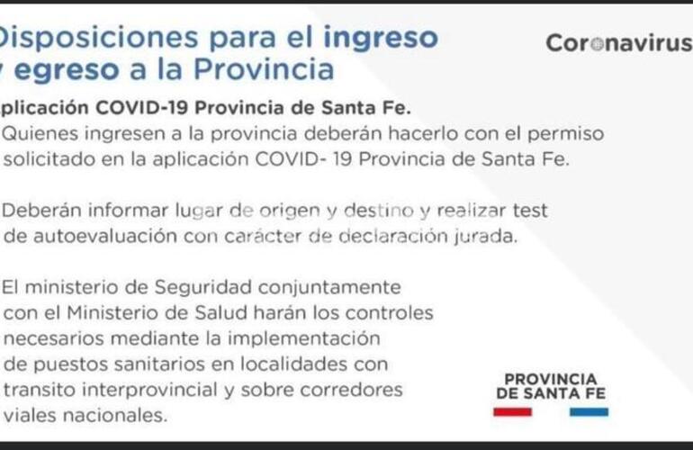 Imagen de Covid-19: Disposiciones para el ingreso y egreso de la provincia