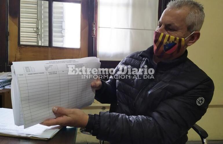 Barducci muestra la nueva ficha para registrar a proveedores y transportistas que ingresan a la ciudad.