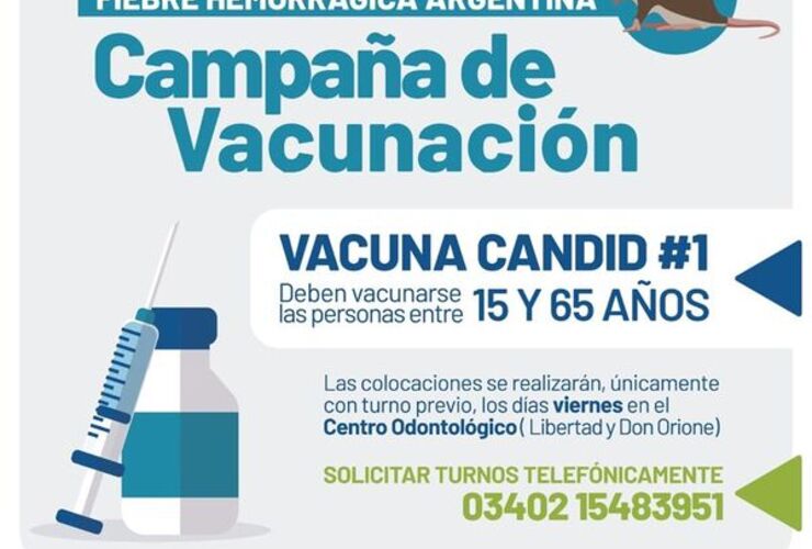 Imagen de Salud: Campaña de vacunación contra la fiebre hemorrágica argentina
