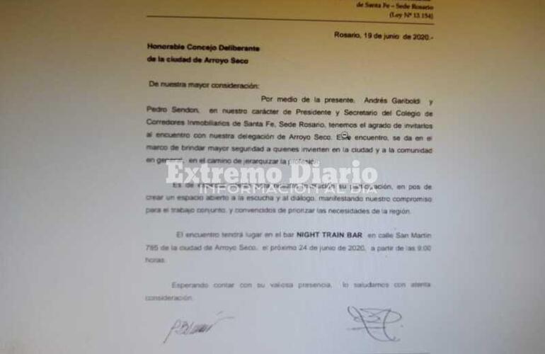 El pedido fue solicitado por la Instituci&oacute;n