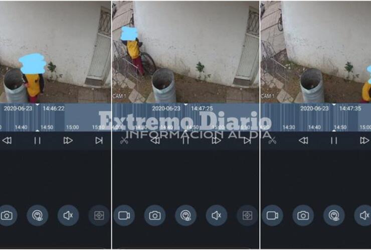 El hecho quedó registrado por la cámara de un comercio