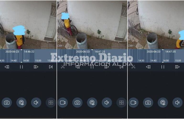 El hecho quedó registrado por la cámara de un comercio