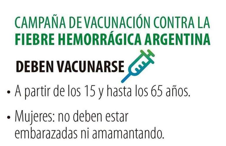 Imagen de Vacunación contra la FHA: Turnos telefónicos para adquirir la dosis en el CIC