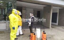 Imagen de Desinfecci&oacute;n municipal en edificio c&eacute;ntrico
