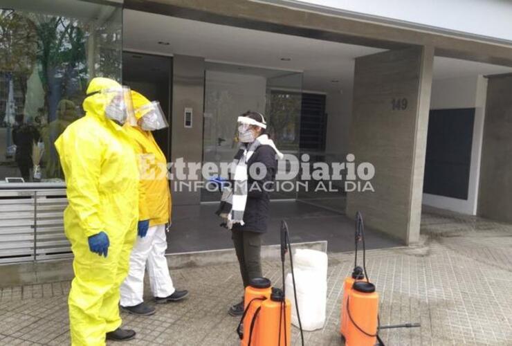 Imagen de Desinfección municipal en edificio céntrico