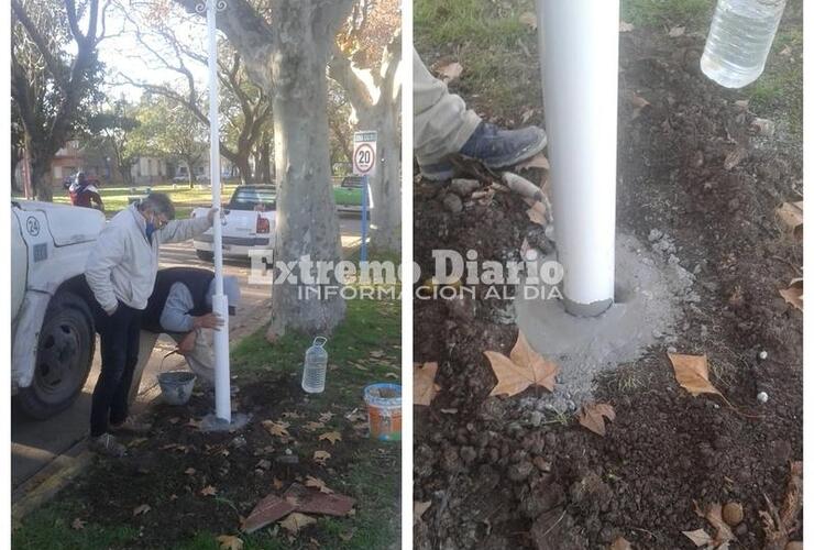 Imagen de Reparación y disposición de luminarias led en las inmediaciones del Bv. Mansueto Maiorano