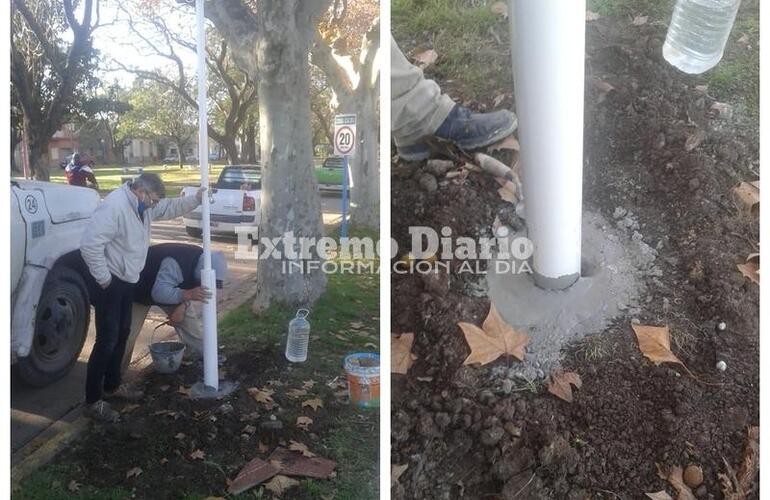 Imagen de Reparación y disposición de luminarias led en las inmediaciones del Bv. Mansueto Maiorano