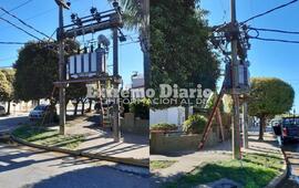 Obras en transformadores de diferentes partes de la localidad.