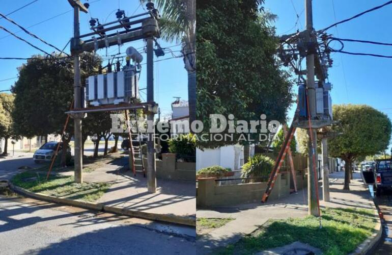 Obras en transformadores de diferentes partes de la localidad.