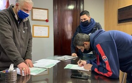 El intendente Esper junto con Marcelo Furlan, presidente de Talleres
