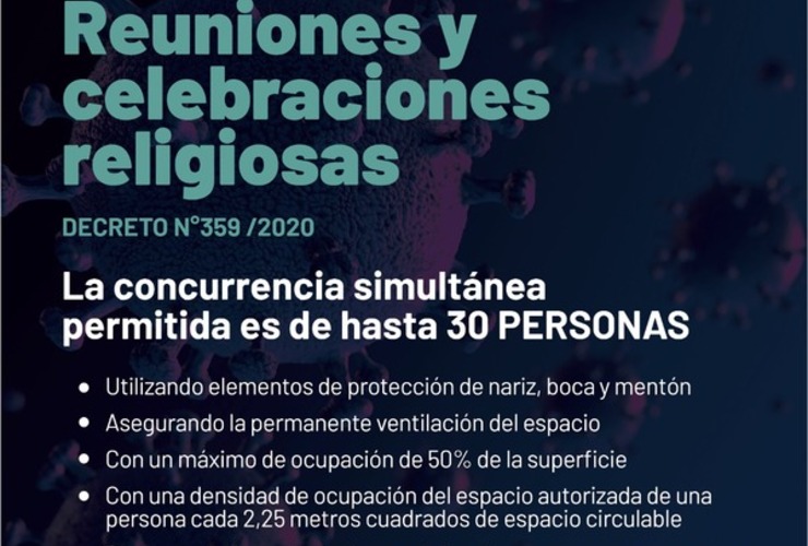 Imagen de Covid-19: Nuevo decreto prórroga reuniones y celebraciones religiosas