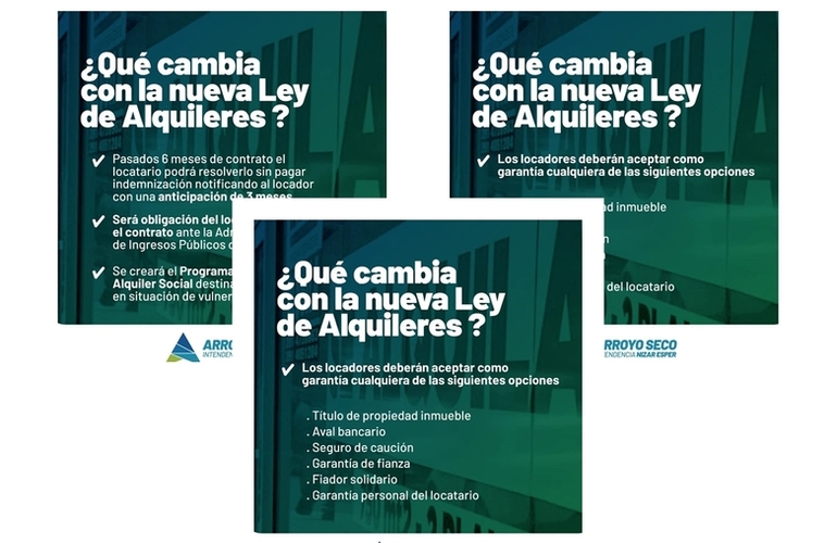 Imagen de La municipalidad informa: ¿Qué cambia con la nueva ley de alquileres?