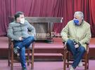 El Presidente del Concejo, Luciano Crosio, y el Intendente Nizar Esper, juntos en la reunión de hoy.