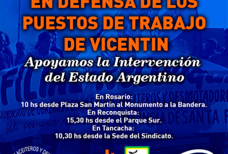 Imagen de Caravana y banderazo en defensa de los puestos de trabajo de Vicentín Imagen de Caravana y banderazo en defensa de los puestos de trabajo de Vicentín