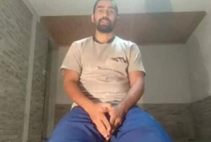 Juan Ignacio Franzi, en su momento desde casa, volvi&oacute; a los entrenamientos en el sal&oacute;n.