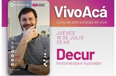 Imagen de Vivo Acá", Ciclo de entrevistas en vivo: Decur, historietista e ilustrador