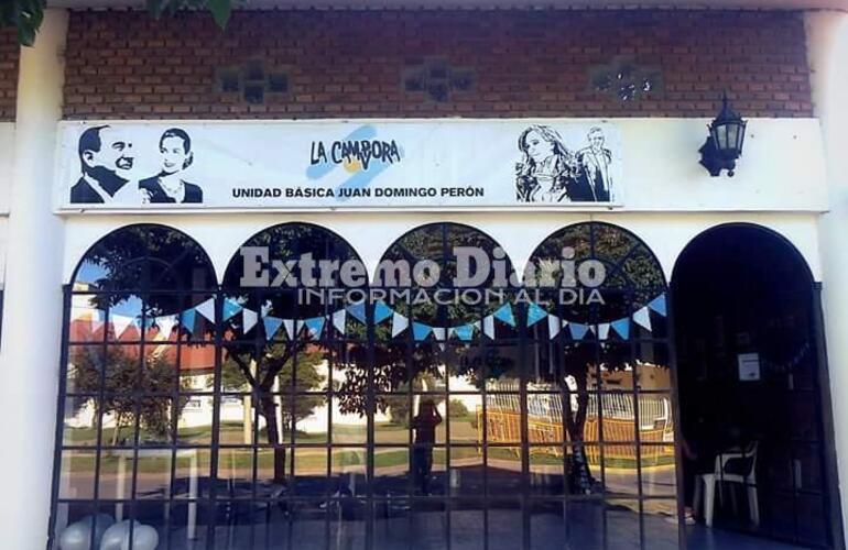 La b&aacute;sica de la agrupaci&oacute;n funciona frente a la Escuela Primaria