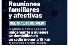 Imagen de Decreto Municipal N°386/2020 por reuniones familiares y afectivas del 18 al 20 de julio