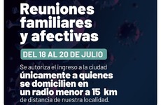 Imagen de Decreto Municipal N&deg;386/2020 por reuniones familiares y afectivas del 18 al 20 de julio