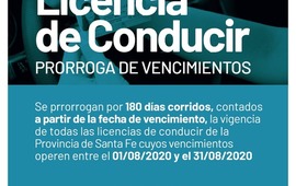 Imagen de Pr&oacute;rroga de vencimiento para licencias de conducir