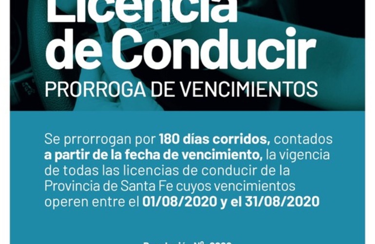 Imagen de Prórroga de vencimiento para licencias de conducir