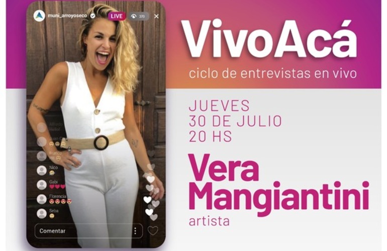 Imagen de "VIVO ACÁ", invita a Vera Manigiantini en su tercera entrevista