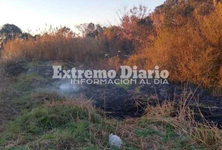 Bomberos Voluntarios trabajaron en el lugar.