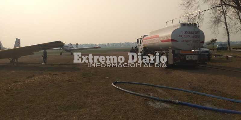 Imagen de Bomberos de Arroyo Seco tambi&eacute;n colaboran en el combate del fuego en las islas