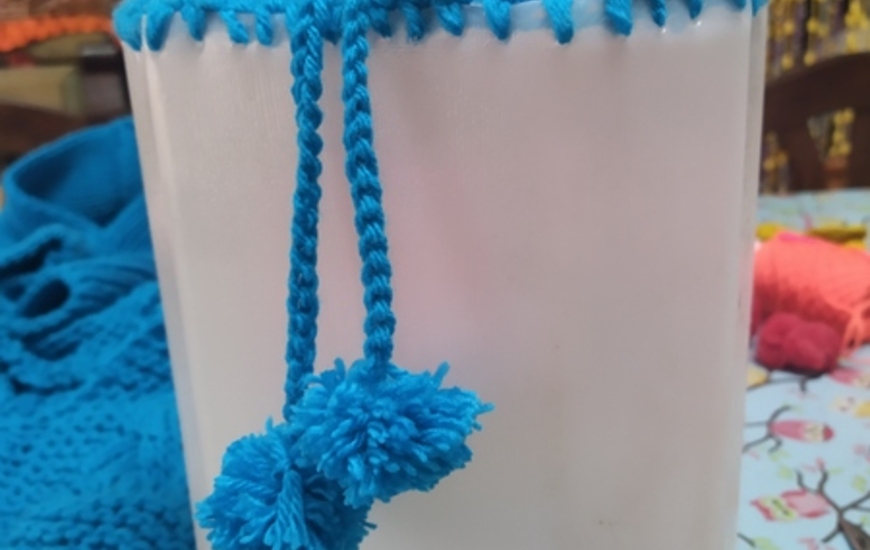 La mochila artesanal, en proceso.