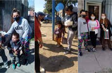 La agrupación regaló presentes a los niños.