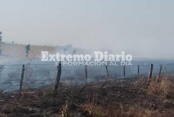 Imagen de Incendio de pastizales en Fighiera