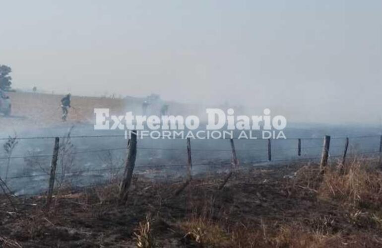 Imagen de Incendio de pastizales en Fighiera