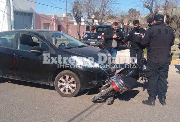 Imagen de Choque entre una moto y un automóvil