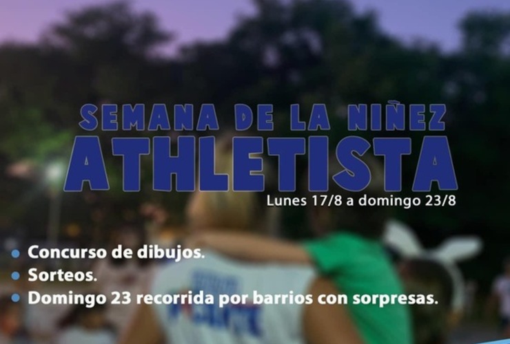 Imagen de Mañana finaliza la Semana de la Niñez Athletista con una caravana por la ciudad
