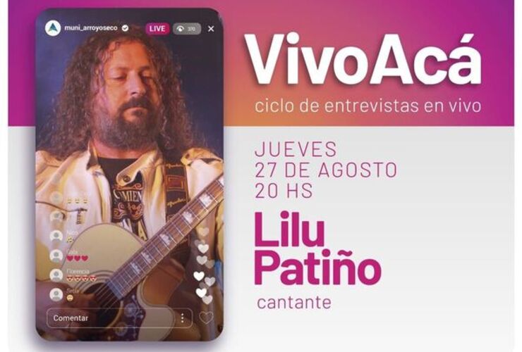Imagen de Vivo Acá: Ciclo de entrevistas en vivo: Lilu Patiño, cantante