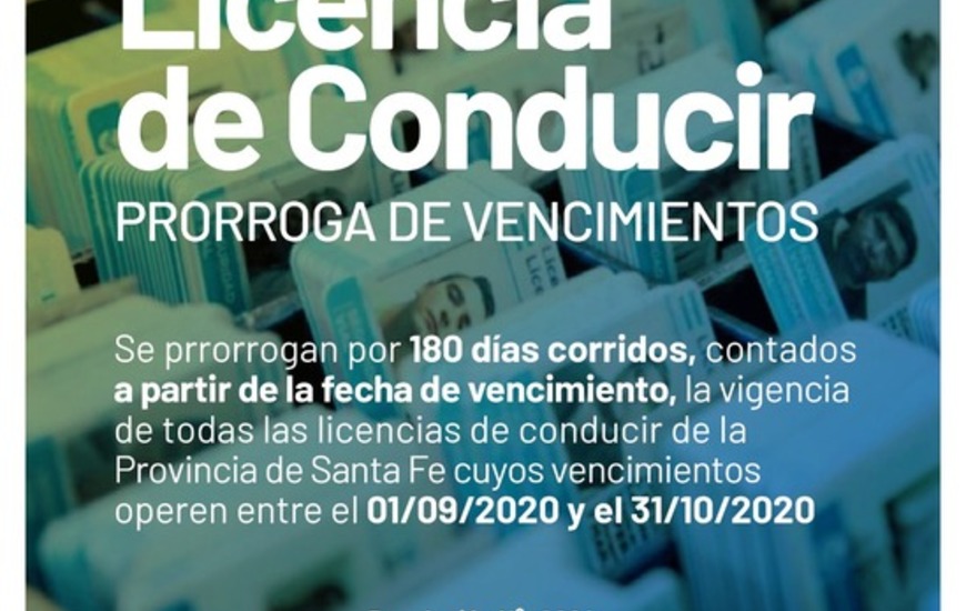 Imagen de Pr&oacute;rroga de los vencimientos de licencias de conducir provinciales.