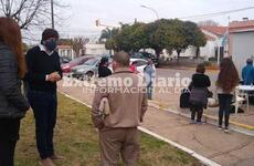 Se realizó esta mañana frente al edificio comunal