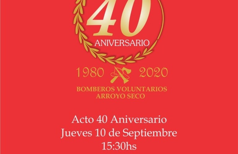 Imagen de 2020, Año del 40 Aniversario de Bomberos Voluntarios