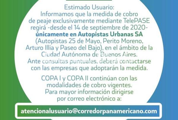 Imagen de Comunicado Corredor Panamericano