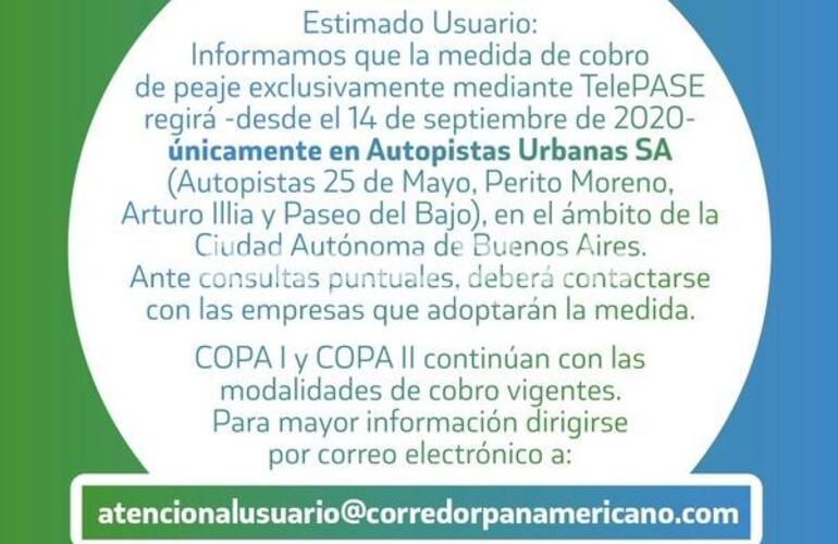 Imagen de Comunicado Corredor Panamericano