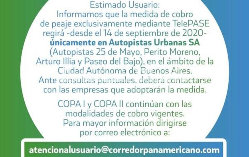Imagen de Comunicado Corredor Panamericano