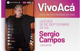 Imagen de Vivo Ac&aacute;, Ciclo de entrevistas en vivo: Sergio Campos, cantante