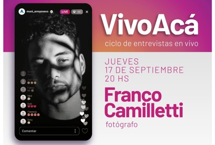 Imagen de VIVO ACÁ, Ciclo de entrevistas en vivo: Franco Camilletti, fotógrafo