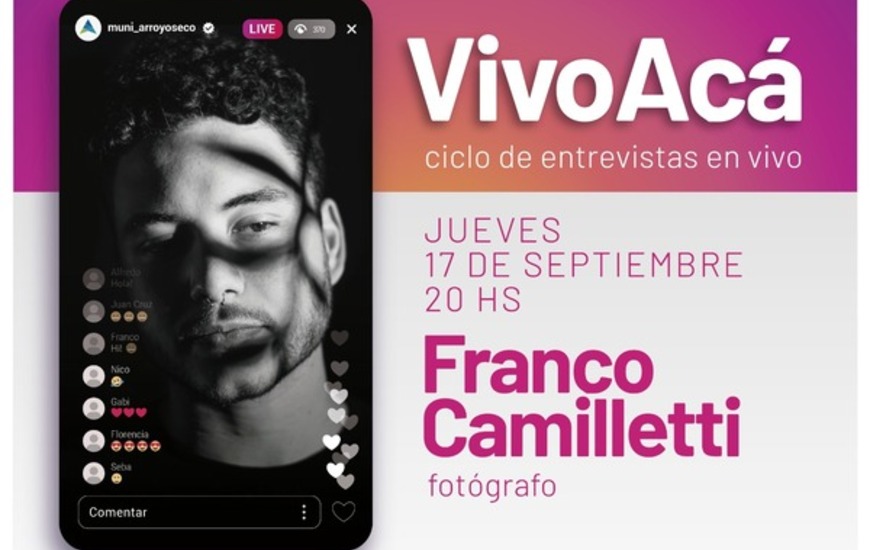 Imagen de VIVO AC&Aacute;, Ciclo de entrevistas en vivo: Franco Camilletti, fot&oacute;grafo