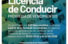 Imagen de Licencias de conducir: Prórroga de vencimientos