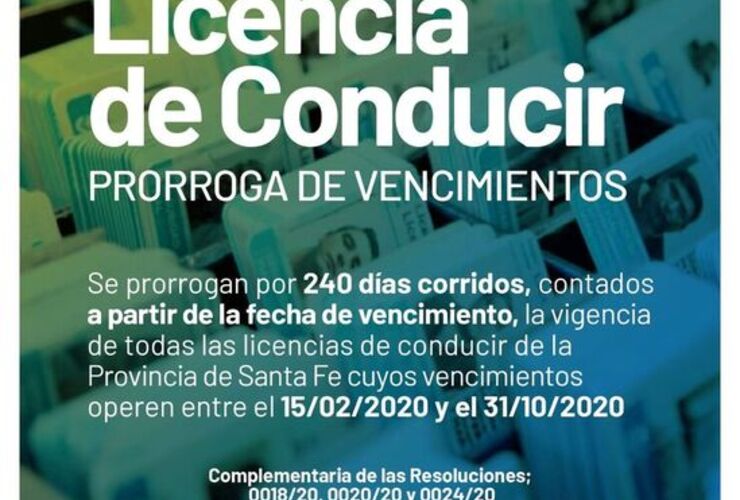 Imagen de Licencias de conducir: Prórroga de vencimientos