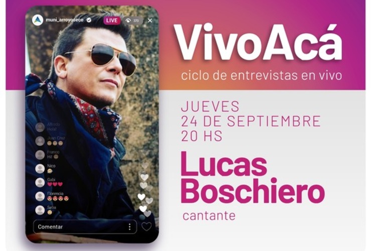 Imagen de Vivo Acá, Ciclo de entrevistas en vivo: Lucas Boschiero, cantante