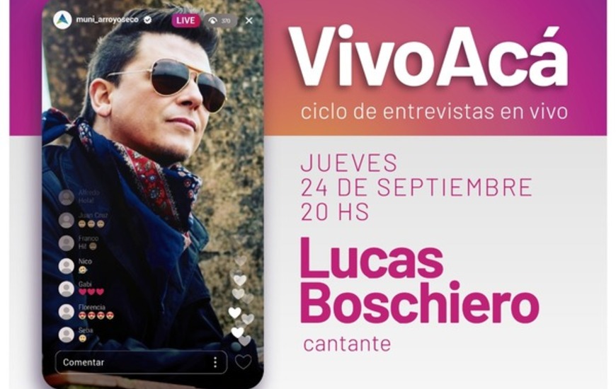 Imagen de Vivo Ac&aacute;, Ciclo de entrevistas en vivo: Lucas Boschiero, cantante