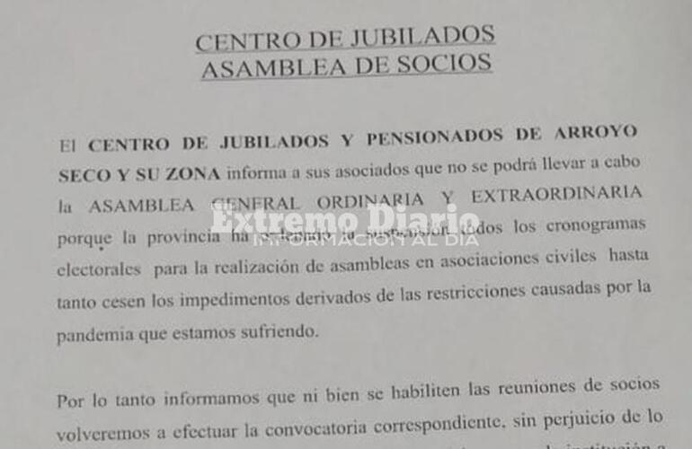 Imagen de Asamblea suspendida